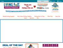 Tablet Screenshot of feltingsupplies.livingfelt.com